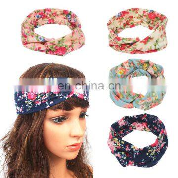 Boho Headband Women Hairband Print Cotton Knot Headbands for Women Fashion Accessories Hairband Cotton