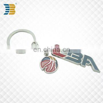 Custom Made Metal Painted 3D Basketball and Letters Keychain photo-2
