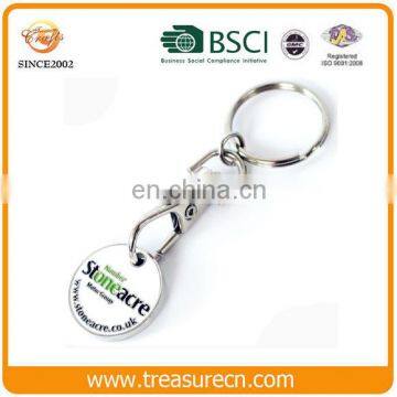 Promotional custom shopping cart metal trolley coin with logo