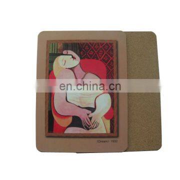 promotional custom cork placemats and coasters rectangle