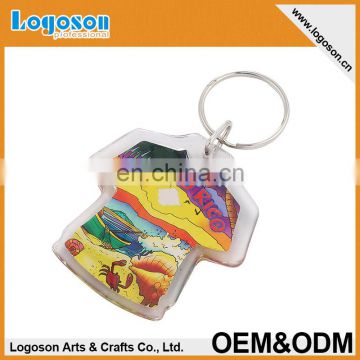 Promotion Custom Souvenir Blank Plastic Photo Insert Keychain