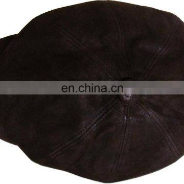 Genuine Leather Mens Ivy Hat Golf Driving Ascot Flat Cabbie Newsboy photo-6
