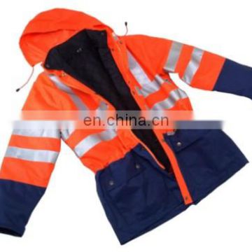 EN20471 Standard Reflective Coat Hi Vis Safety Jacket Construction Safety Rain Coat Reflective Safety Jacket