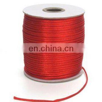 red woven round rattail cord