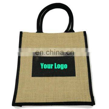 Big Plain Trendy Carrier Gusset Jute Bag