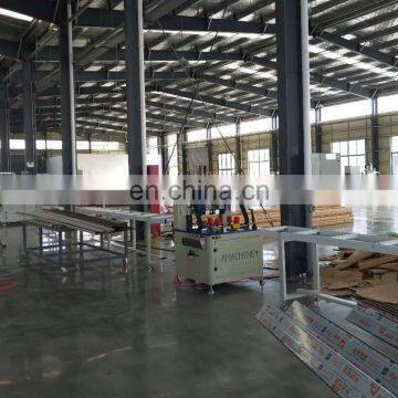 knurling machine and strip insertion for aluminum window and door