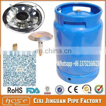ORANGE BLUE COLOR PROPANE BUTANE GAS 10KG LPG GAS CYLINDER, EMPTY PORTABLE LPG GAS CYLINDER WITH BURNER FRAME FOR NIGERIA COOKER photo-3