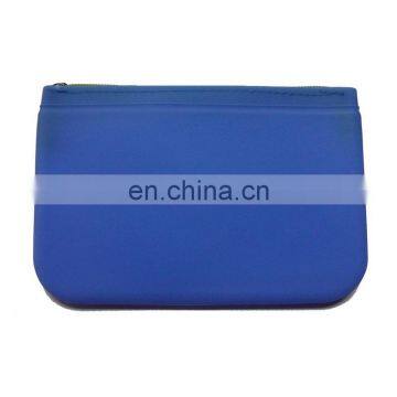 Factory Both Side Plain Design Zipper Cosmetic Purse Wallet Kids Pencil Case Silicone Bag photo-6