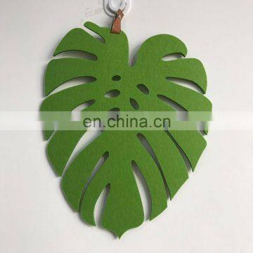 Graceful Leaf Shape Felt Fabric Table Dinner Mat