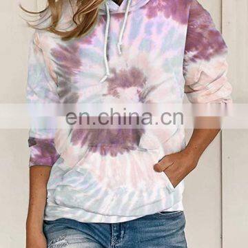 Autumn Womens Sweatshirt Hoodies Hooded Gradient Print Long Sleeve Tie Dyeing Pullover Sweatshirt Women Oversized Sudadera Mujer photo-2