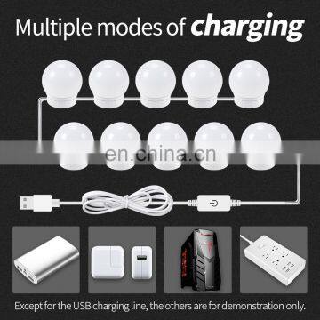 Dimmable 5V Make up Mirror Led Light Bulbs With USB Cable Power Supply Vanity Mirror Lights photo-4