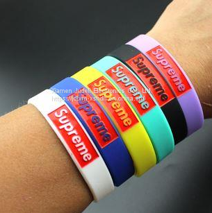 Color Segmented Silicone WristBand photo-2