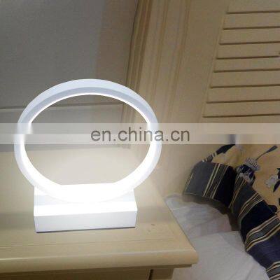 new design white round decorate dressing lamp led wireless  rechargeable soft light deak lamp for home decor