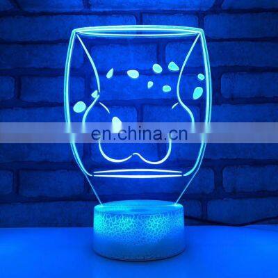 3D Led Light Optical Cat Paw Shaped Lamp With Touch Sensor Switch for Bedroom photo-2