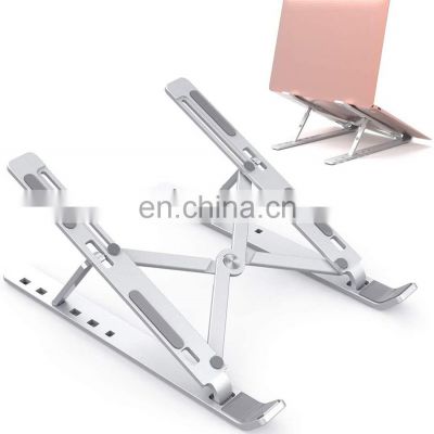 Laptop Stand Aluminum Non-slip Desk Bed Adjustable Foldable Bracket Invisible Notebook Phone Stand Holder