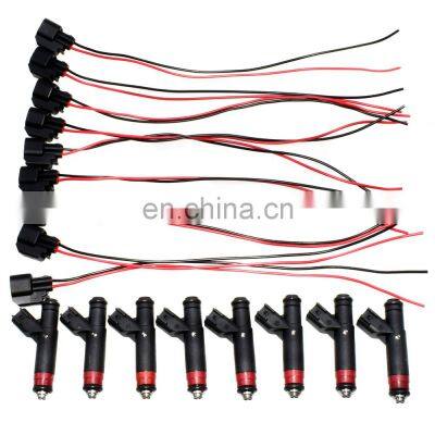 Free Shipping!8 X FUEL INJECTORS &9 X Wires For Dodge Jeep 4.7L V8 New 53032145AA
