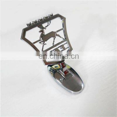 For GAZ VOLGA Lada ABS Chrome Car Custom Stand Hood Ornaments Bonnet General Emblem Front Badge