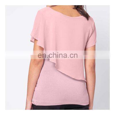 Amazon 2020 New Women's Beach Dresses And Tops Top Quality Women's Pregnant Crop Top Tee photo-5