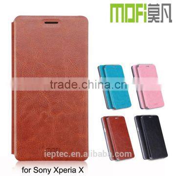 New Hot ! MOFi Case for Sony Xperia X , PU Leather Flip Case Cover for Xperia X