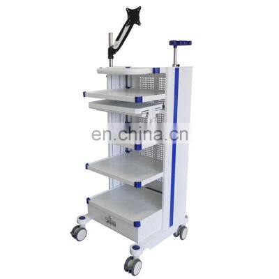 New Design OEM Hospital Furniture Multi-function Medical Cart 5 layers Laparoscopic Endoscopy Trolley for Hospital use