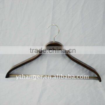 WA57 brown laminated wood hanger for suits or shirts