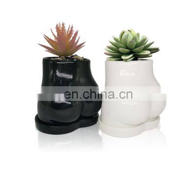 New Custom nude butt Boho Burn Bum Chic woman female Body bum shaped Succulent Planter Flower Ceramic Pot