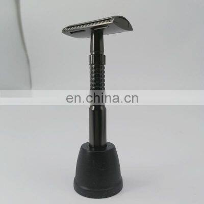 Female 10cm Gun Black Personalized Closed Comb Safety Razor With Tiwn Blade photo-5