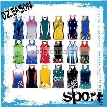 Cheap Netball Dress Jersey Dresses Uniforms With Sublimation