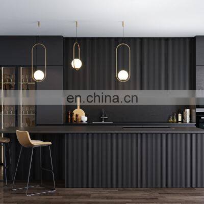 Luxury European Style Design Living Room Furniture Open Kitchen Cabinet With Kitchen Island