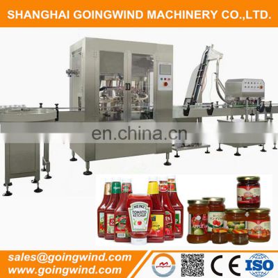 Automatic paste packaging machine auto syrup bottle filling line hot sauce jam filler sealer machinery cheap price for sale