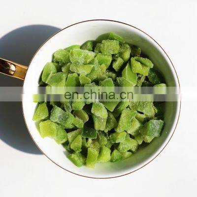 Sinocharm BRC Approved 10*10mm Fresh Crisp IQF Frozen Green Pepper Dice photo-2