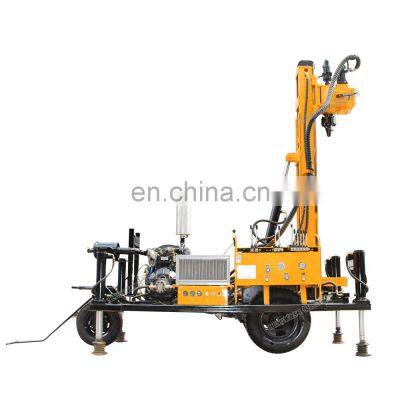 150m Depth Hydraulic and Air Water Well Drilling Rig With Mud Pump and Air Compressor