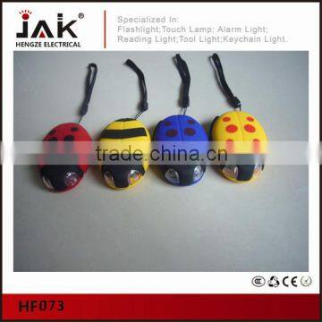 JAK HF073 Lady Beetle 2 LED Hand Crank Flashlight