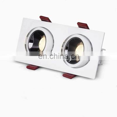 3W*2 7W*2 5W*2 Dimmable Aluminum Led Cob Downlight Two Head