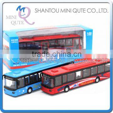 Mini Qute 1:50 kid Die Cast pull back alloy music Double-decker Bus vehicle model car electronic educational toy NO.MQ 12400