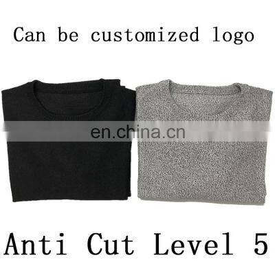 Custom Logo HPPE Black Gray Anti-cutting Clothing Level 5 Jacket Protection Cut Resistant Safety Work Clothes photo-4
