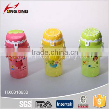 480ml kids Plastic drinking water bottles with a straw