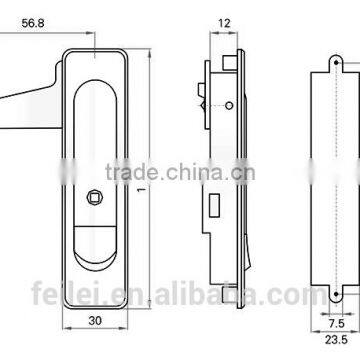 CE RoHS 2015 FEILEI MS504-1 Zinc Alloy High Good Quality Metal Industrial Cabinet Square Push Button Plane Lock photo-6