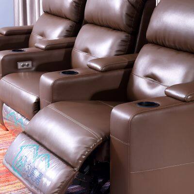 Home Theater Multifunctional Electric Leather Movie Theater Sofa photo-2