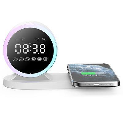 Shocking Sound Effects 15W Wireless Charging Large Capacity Battery Life 4-in-1 Wireless Charging Bluetooth Speaker