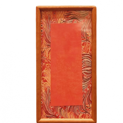 33*16cmXuan Paper Cardboard Edge Protection Thickened Marble Style Black Color Wooden Frame photo-2