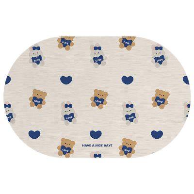 Sheenyoo Custom Quick Dry Water Absorbent Printed Diatomite Stone Bath Mat photo-3