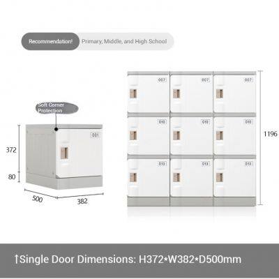 Armarios de plástico ABS duraderos con múltiples compartimentos - Ideales para instalaciones públicas, fáciles de limpiar y mantener photo-2