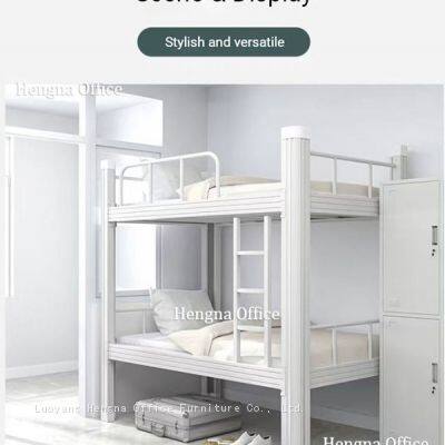 HN-M08-SD Anti-Rust Military Square Metal Bunk Bed Set-Commercial Grade Steel With Storage Drawers