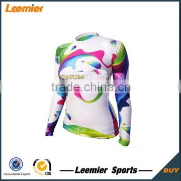 Fashion style custom sublimation design rash guard for women