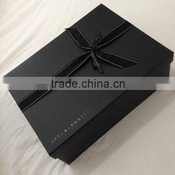 trade assurance custom logo glossy elegant black paper box