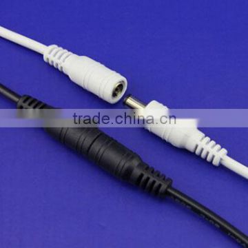 LED Strip DC5.5mm White and Black Male and Female Electrical Connector