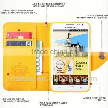 Korea style wallet leather case For Samsung galaxy S3