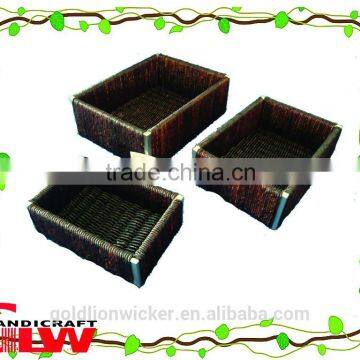 corn leaf basket, custom size wicker basket, native handicraft