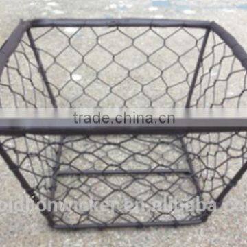 square chicken wire basket